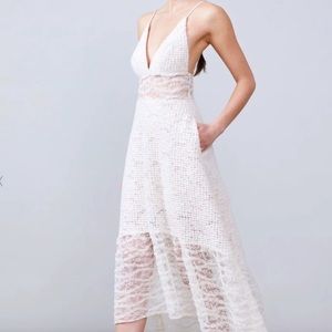 🎥 NWT || ALLEN SCHWARTZ • Bella Mixed Lace Dress